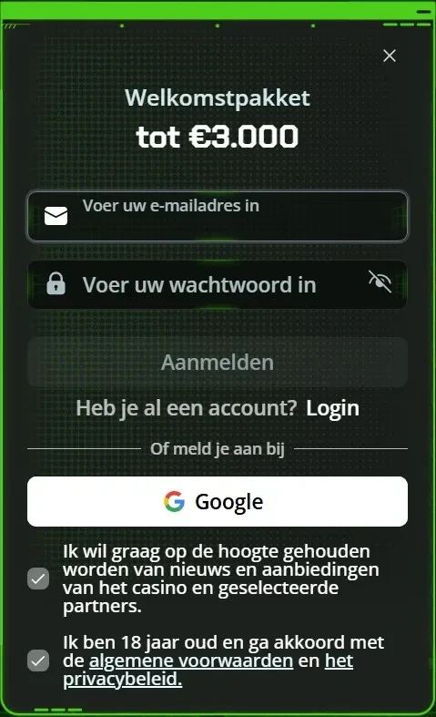 Registreren en inloggen